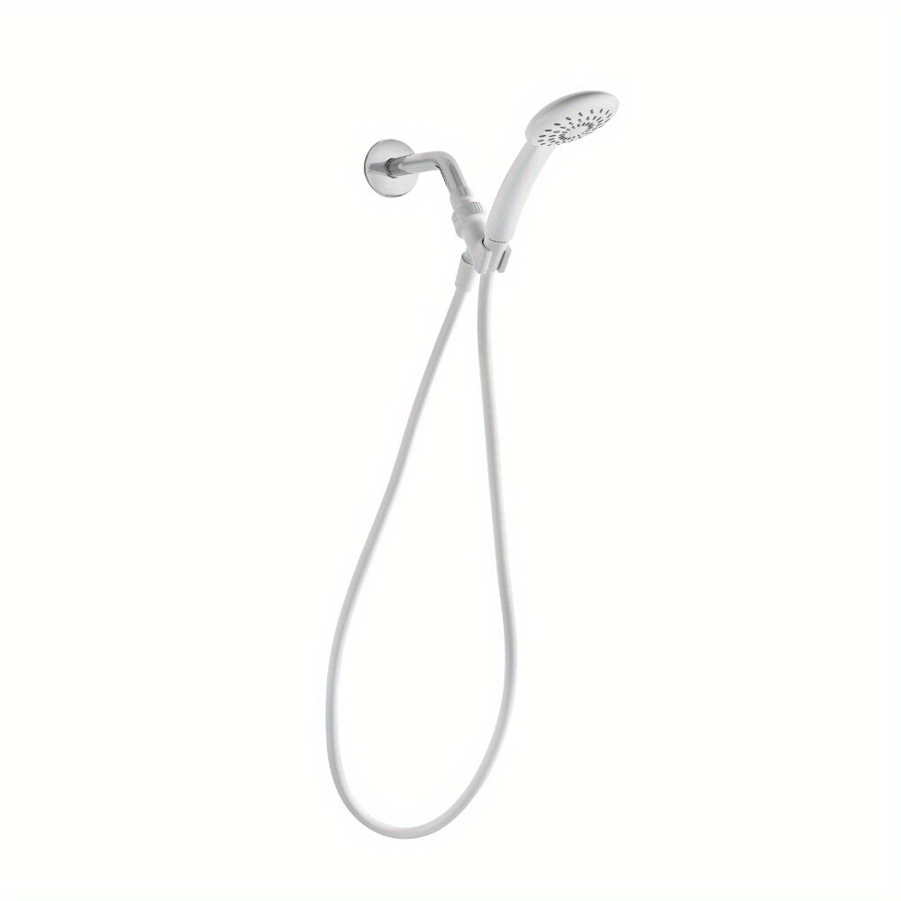 White Handheld Showerhead with Hose and Shower Mount