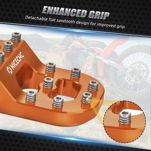 Orange Brake Pedal Lever Pad Plat For KTM 790 Adventure 790 Adventure R 2019-23 - Picture 5 of 16