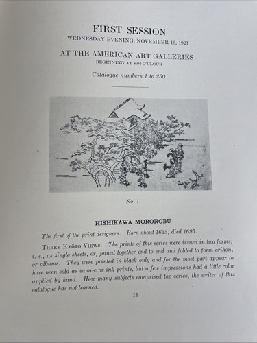 Rare and Valuable Japanese Color Prints Catalogue Sale 1921 Spaulding Collection - Picture 8 of 24