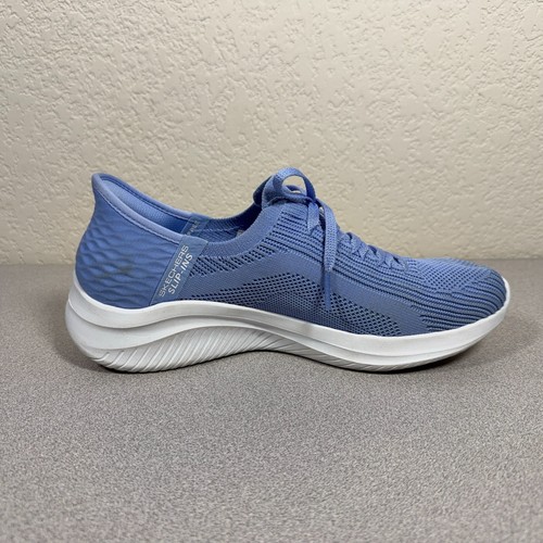Skechers Sz 7.5 Hands Free Slip-Ins Ultra Flex Sneakers SN149710 Periwinkle Blue - Picture 4 of 11