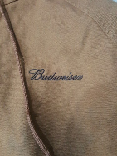VINTAGE SWINGSTER BUDWEISER DUCK MATERIAL JACKET MEN'S SIZE XL VERY DURABLE!!! - Picture 2 of 8