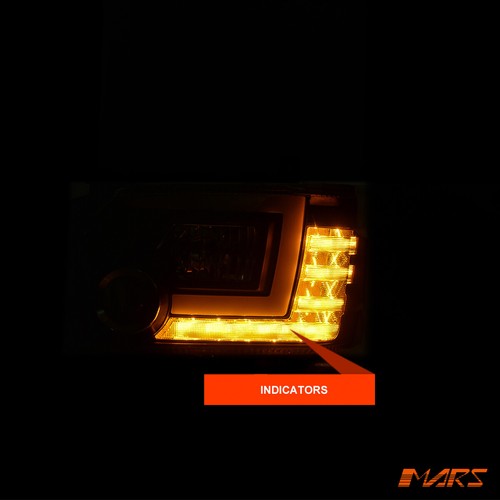 Black LED Projector Head Lights Sequential Indicator for Toyota Hiace Van 15-19 - Picture 5 of 6