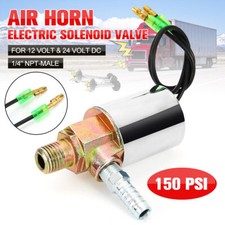Air Horn Electric Solenoid Valve Heavy Duty 14 Npt Chrome 12v 24v Train Truck