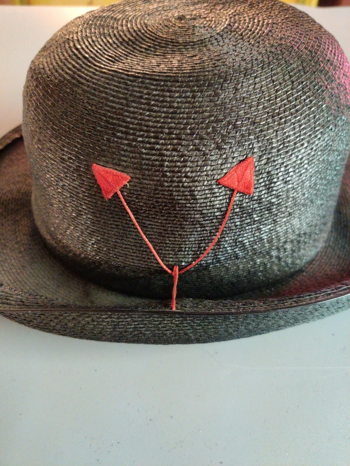 Sombrero negro vintage ALDOLFO 11 New York Paris damas talla pequeña hecho en Francia Foto 2 de 4