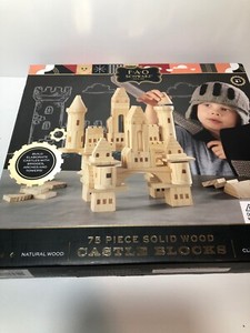 fao schwarz 75 Piece Solid Wood Castle Blocks | eBay