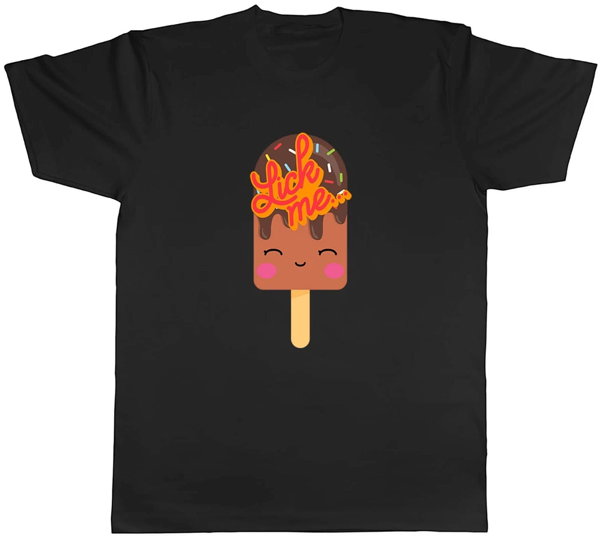 Ice Cream Lick Me Food Summer Vacation Mens Unisex T Shirt Tee Gift