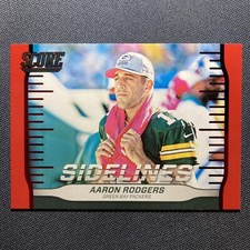 AARON RODGERS 2016 Panini Score RED Parallel SIDELINES Card #5 Green Bay Packers