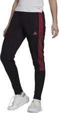 adidas 276512 Women's Tiro Track Pants, Black/Wild Pink, X-Small