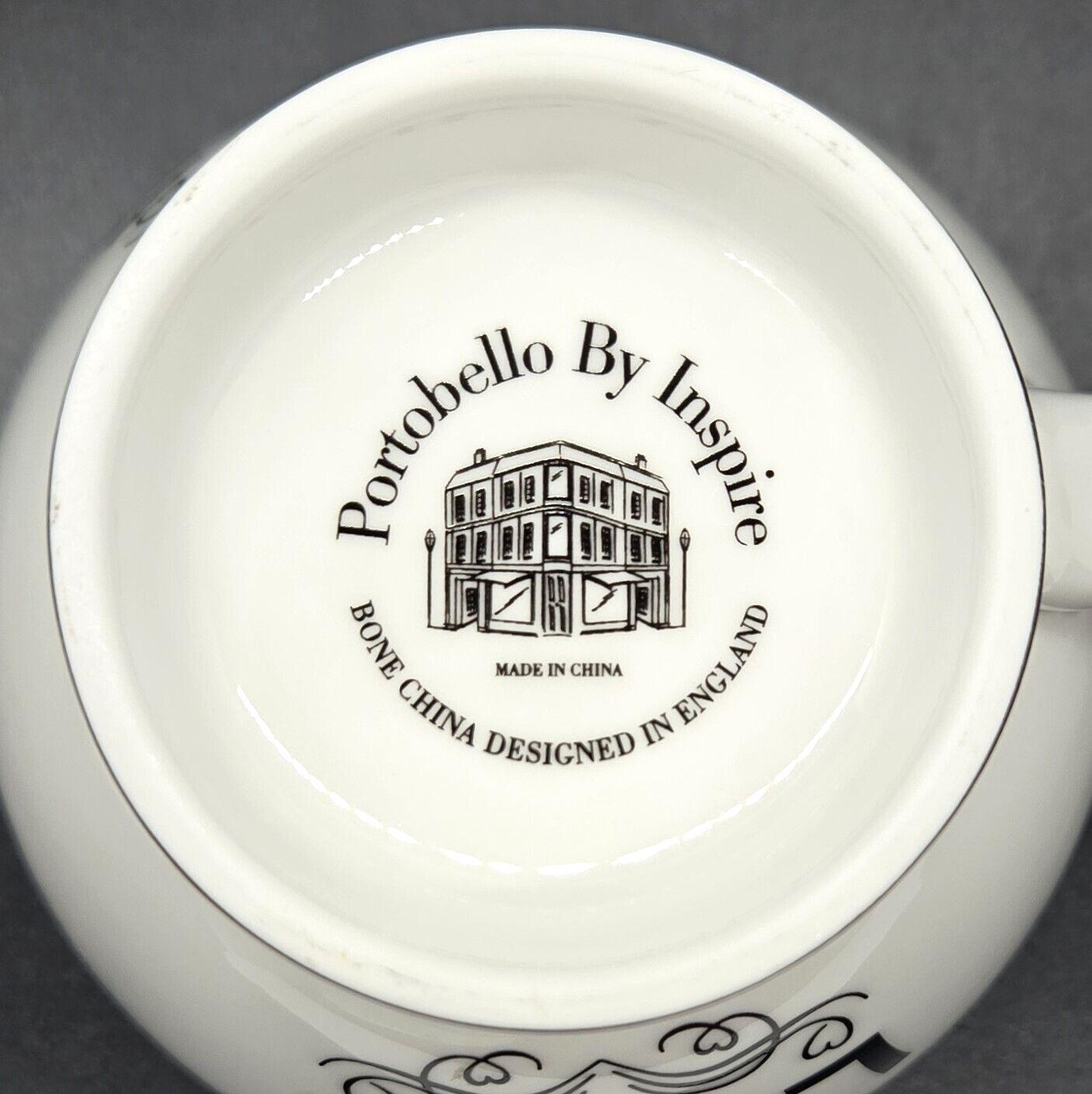 Portobello By Inspire ~ Footed Bone China Mug ~ Live Laugh Love