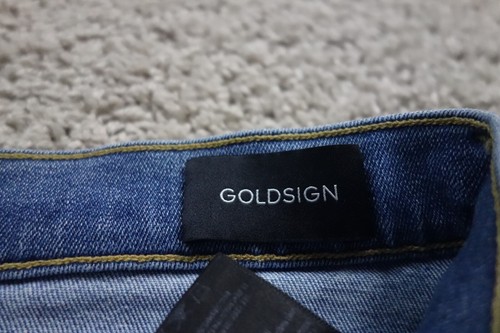 Goldsign Jeans Womens 32 Blue Slim Straight High Waist Denim Stretch - Picture 4 of 9