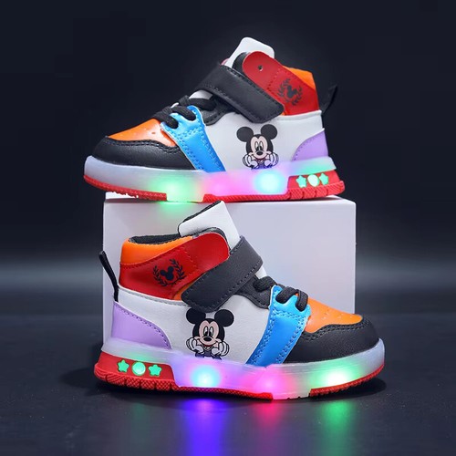 Scarpe bambini Mickey Minnie Luci Led lampeggianti sneakers - Foto 11 di 12