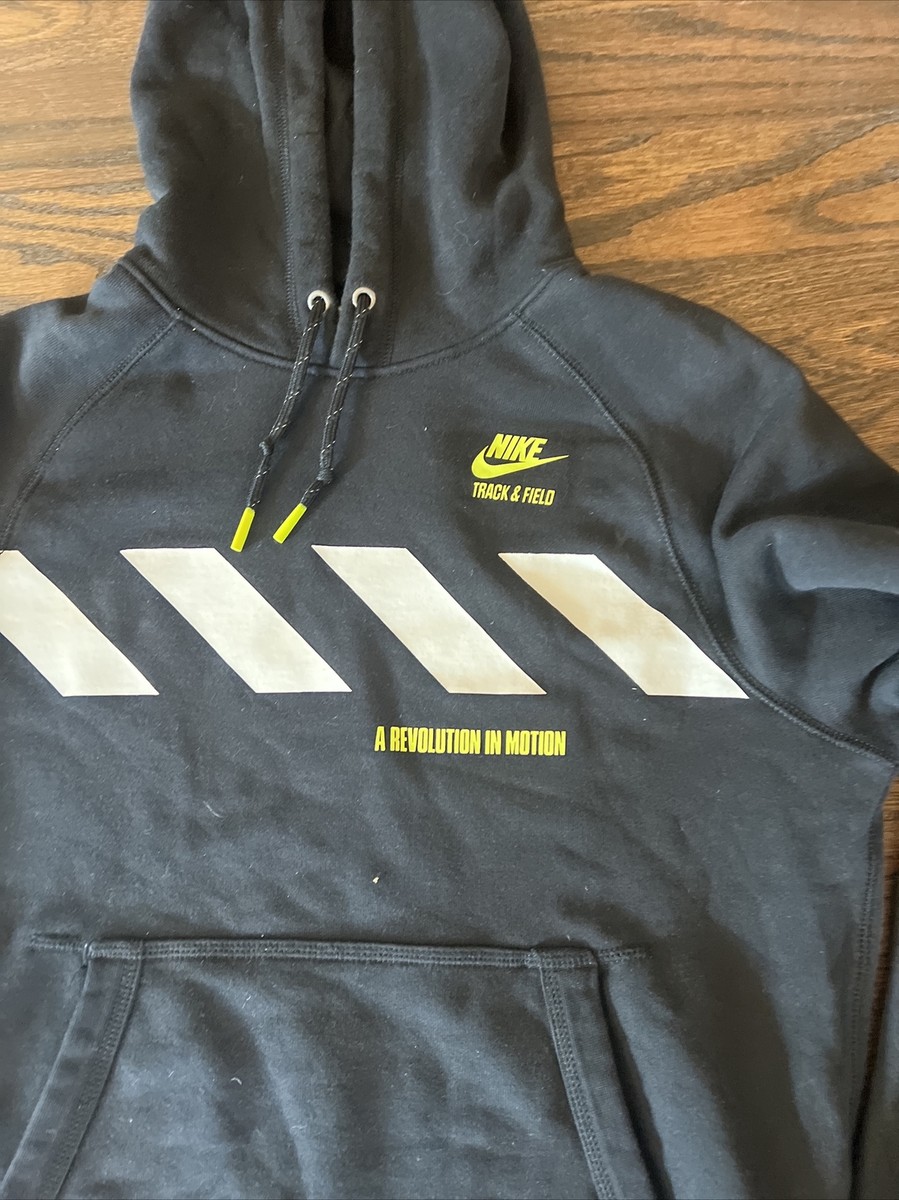 Nike NSW Track & Field Hoodie Sweatshirt w/ Hood Black Neon