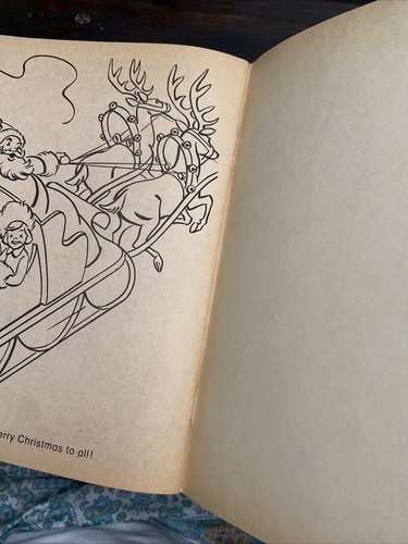 Vintage Christmas “Santa at the Zoo Coloring Book” 1st Edition Playmore 1970s - Picture 21 of 21