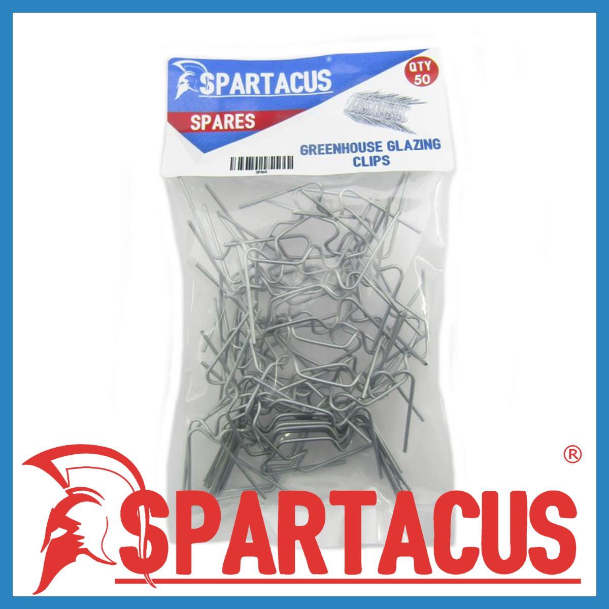 Spartacus SP160 W Greenhouse Spring Wire Steel Glazing Clips Pack of 50