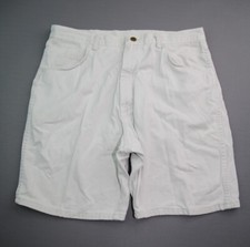 Vintage Men's Wrangler Jean Shorts White Distressed USA Made Size 36 (Msr 34x8)
