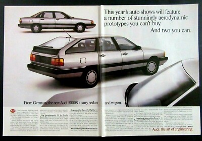 1984 AUDI 500S Luxury Sedan and Wagon 2 Page Magazine Ad
