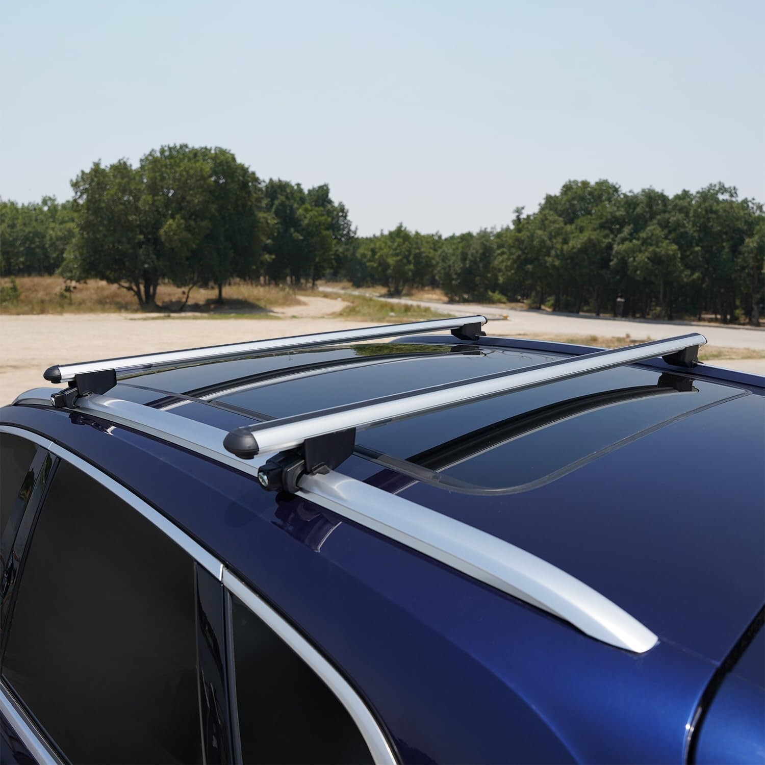 For AUDI Q5 Roof Rack Cross Bars Luggage Carrier Silver Set eBay