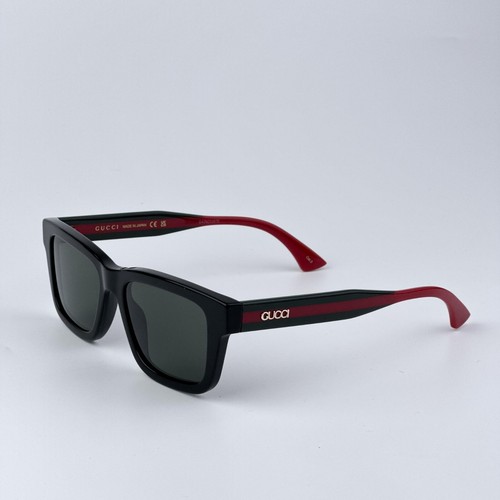 Gucci Herren Sonnenbrille Schwarz Grün Grau Eckig GG1869S 001 BRANDNEU - Bild 3 von 12