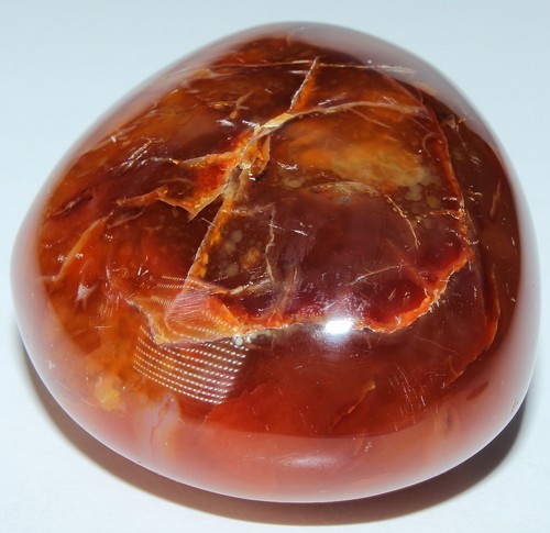 Gallet cornalina pulido de Madagascar / piedra de masaje / 2,64" (67 mm) 5,9 oz / 1893 - Imagen 9 de 12