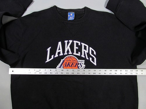 Vintage Champion Lakers Sweatshirt Herren XL schwarz bestickt USA selten BESCHREIBUNG LESEN. - Bild 7 von 9