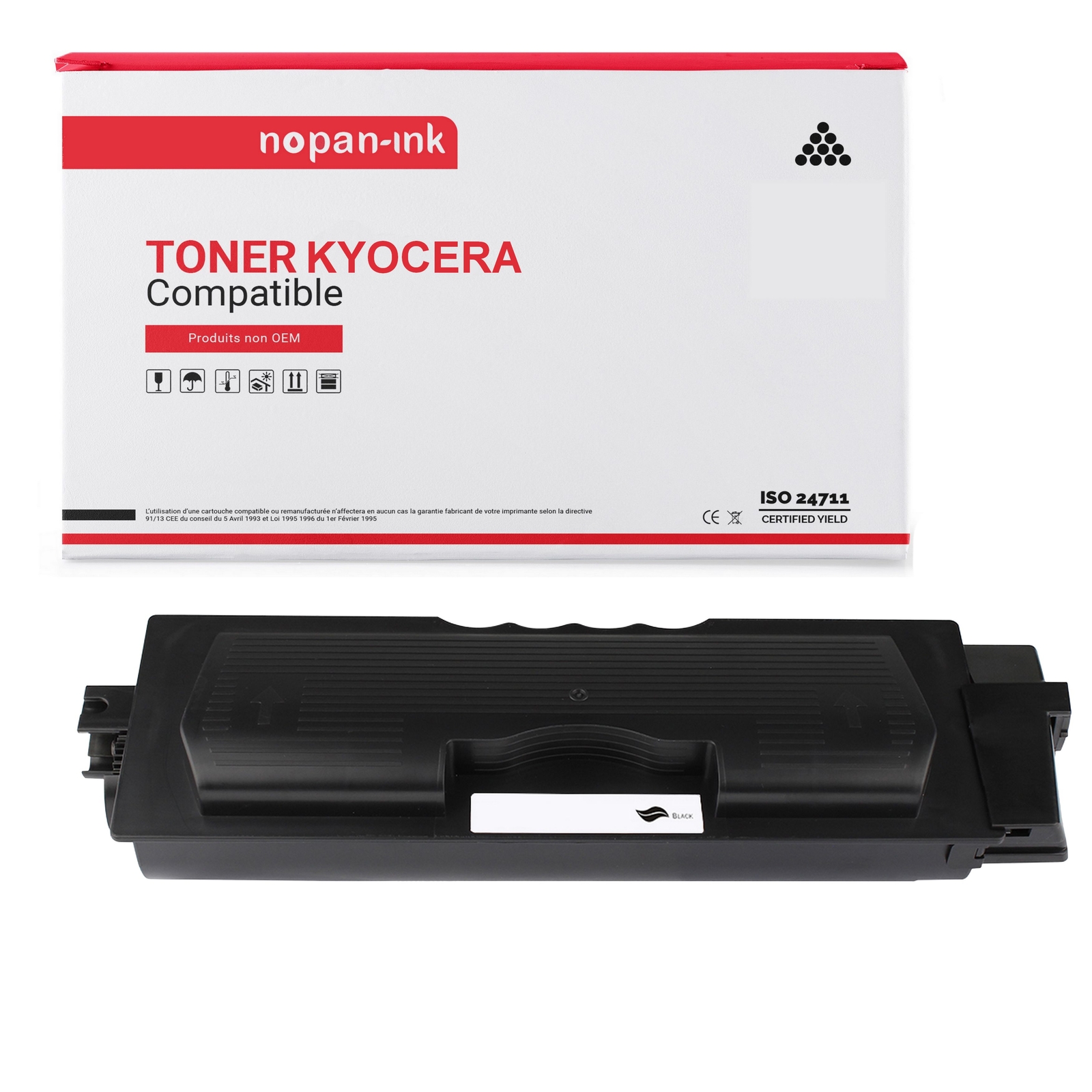 Toner TK580K noir compatible avec imprimantes Kyocera pour des impressions quotidiennes nettes