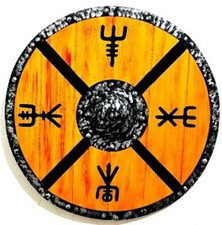 Authentic Battleworn Viking Shield Medieval Round Shaped Roleplay Wooden Gift