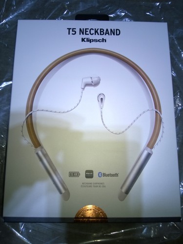 Klipsch T5 Nackenbügel In-Ear Wireless Bluetooth Kopfhörer Headphones Braun