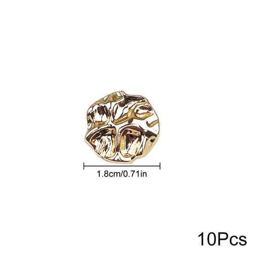 10x Wave Surface Metal Button Irregular Shape Buckle Garment Sewing Accessories - Picture 18 of 24