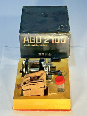 Rare ABU 2100 SPORT Fishing Reel W/Box+Extras Made In Sweden 1972