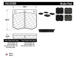 Disc Brake Pad Set-C-TEK Metallic Brake Pads Rear,Front Centric 102.07690