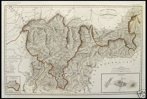CARTA ORIGINALE 1800 SVIZZERA ITALIANA BELINZONA COMO - Foto 1 di 1