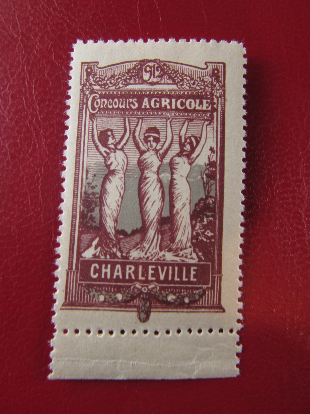 poster stamp cinderella vignette marken concours agricole charleville ...
