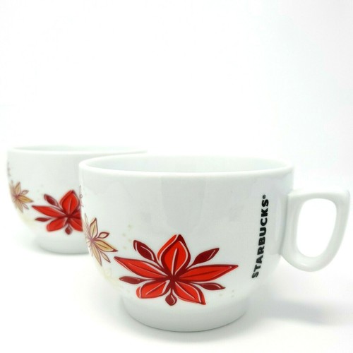 2 Starbucks Kaffeetassen Becher 2013 Holiday Poinsettia groß 16 oz - Bild 2 von 7