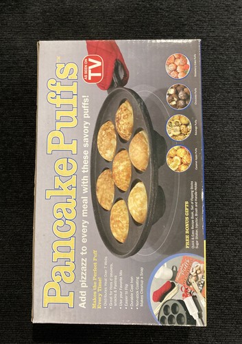 Pancake Puffs Cast Iron Pan Bonus Gifts As Seen TV + BONUS Shaker Recipes NIB - Picture 2 of 3