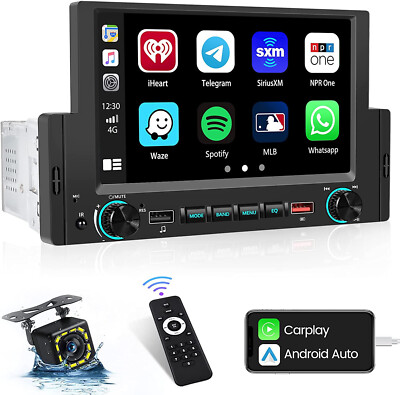 6.2 Inch Single Din Touchscreen Car Stereo BT, Backup Camera, FM Audio Receiver