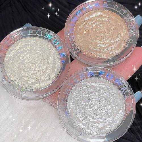 evpct Pearl White & Champagne Gold Face Highlighter Makeup Shimmer Glitter - Imagen 6 de 6