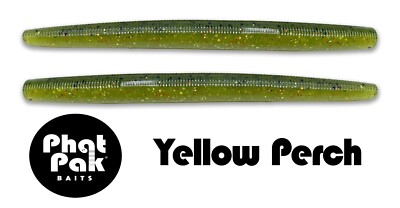 Senko Style Ribbed Stick Bait Soft Plastic Worm Bass Fishing Lure 15ct 5''