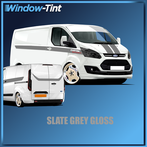 FOR FORD TRANSIT CUSTOM VAN SWB SIDE RACING STRIPE VINYL STICKER GRAPHICS KIT - Picture 16 of 20