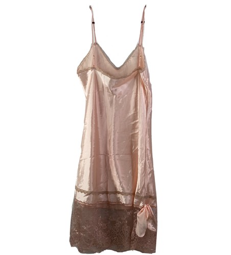 Vintage Lady Cameo Full Slip Womens Medium Pink Lace Accent Adjustable Straps - Picture 4 of 6