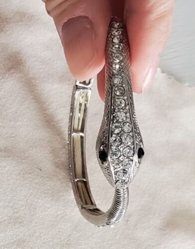 Strass Schlangenarmband silberfarben elastisch - Bild 14 von 15