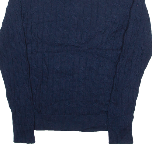 Jersey TOMMY HILFIGER Niñas Azul Cable Tejido Lana M - Imagen 6 de 6