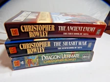 Christopher Rowley Fantasy Paperback Book Lot Of 3 Ancient Enemy/Shasht Wat +