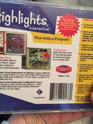 lot of 7 PC CD-ROM vintage Highlights Puzzlemania. 4 titles. Two still in wrap - 第 3/12 張圖片