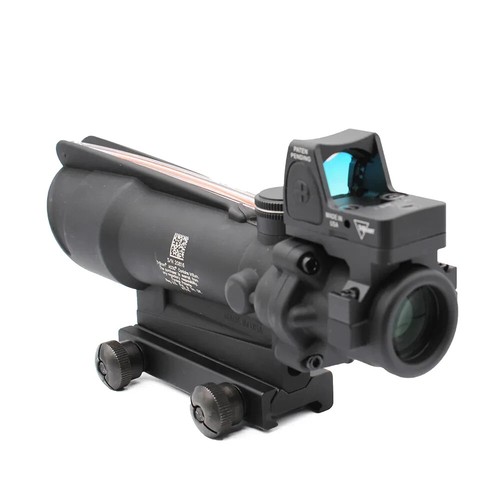 Trijicon 5x35 Acog Hunting Scope Red Optic Fiber with RMR RED DOT Horsehoe - Picture 2 of 24