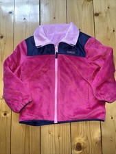 OSHKOSH B'GOSH Girls Fuchsia  Blue Reversible Fleece Jacket Size 4T