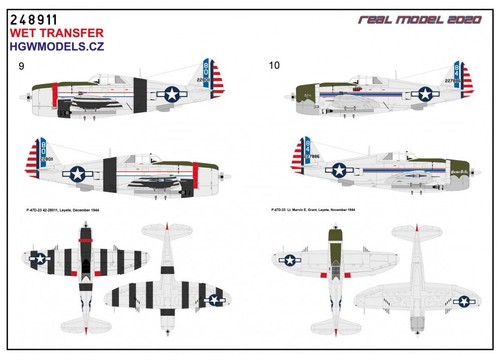 HGW 248911 1/48 Decal for P-47D Razorback in the Pacific Wet transfer - Picture 4 of 8