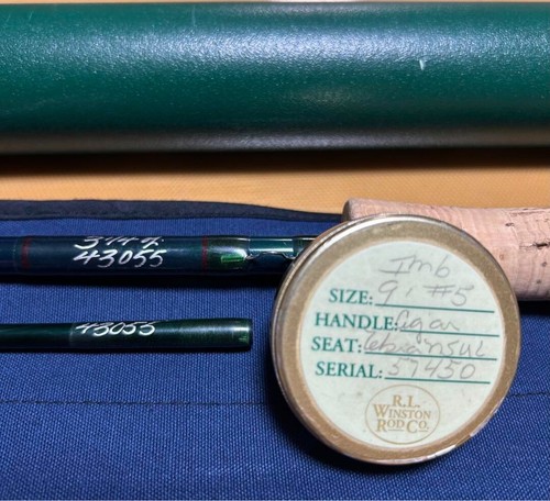 R L Winston IM6 9ft 2pc Fly Rod Size 6 with Case Used Good ships from Japan - Picture 16 of 20