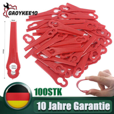 100STK Kunststoffmesser Ersatzmesser Für Einhell Akku Rasentrimmer GE-CT 18 Li
