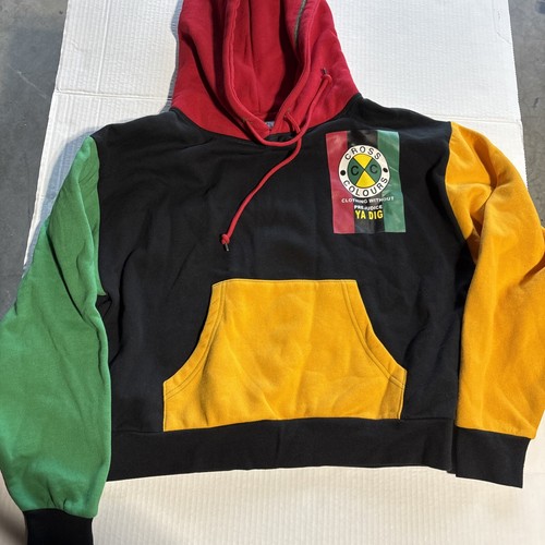 CROSS COLOURS YA DIG Size S Black Red Green Yellow Color Block Urban ...
