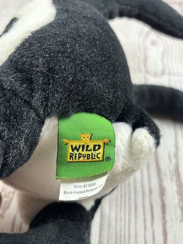 Wild Republic 11" Black Footed Penguin Plush Stuffed Animal 2015 Columbus Zoo OH - Foto 9 di 15